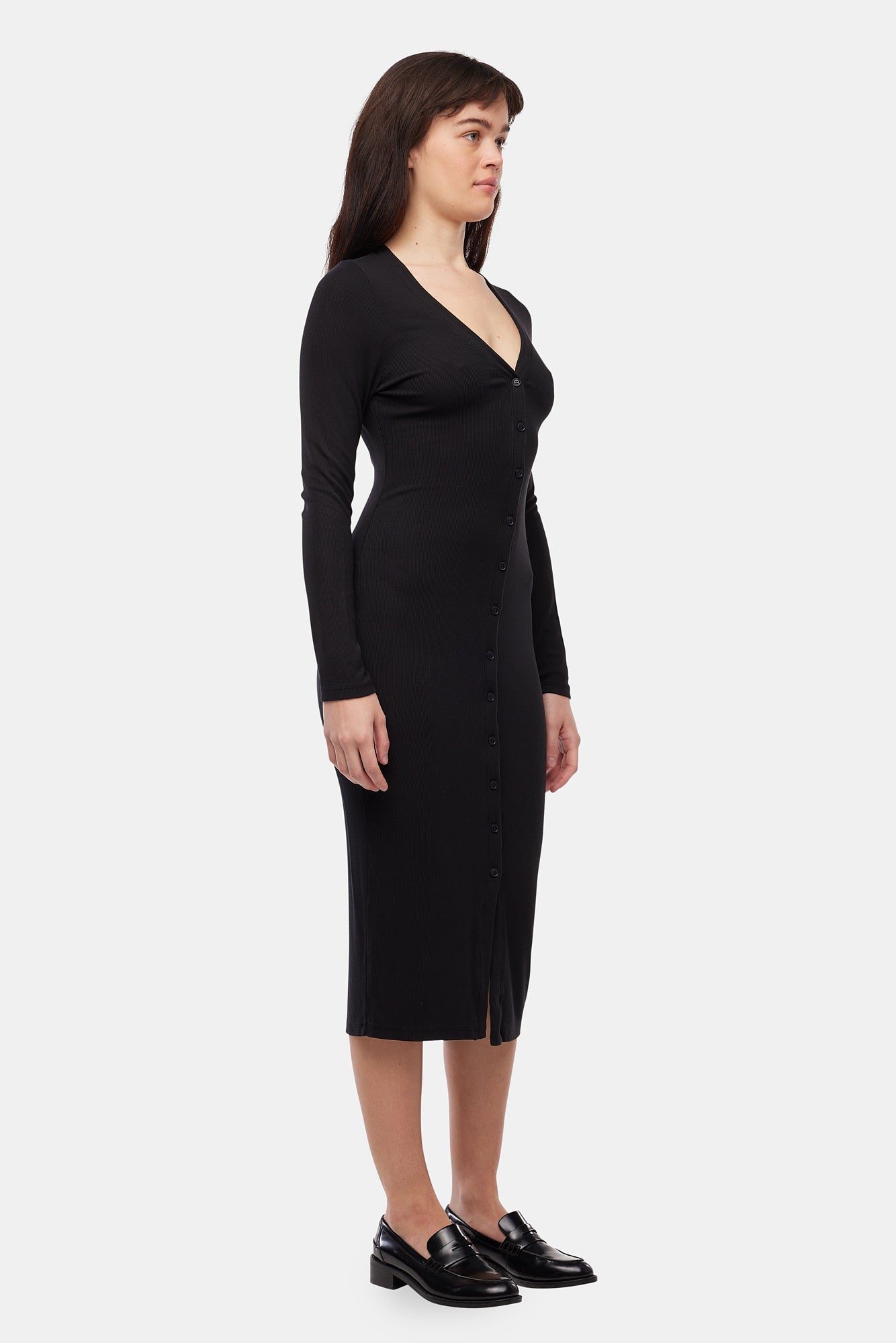 Ribbed Cardi Dress - Tar