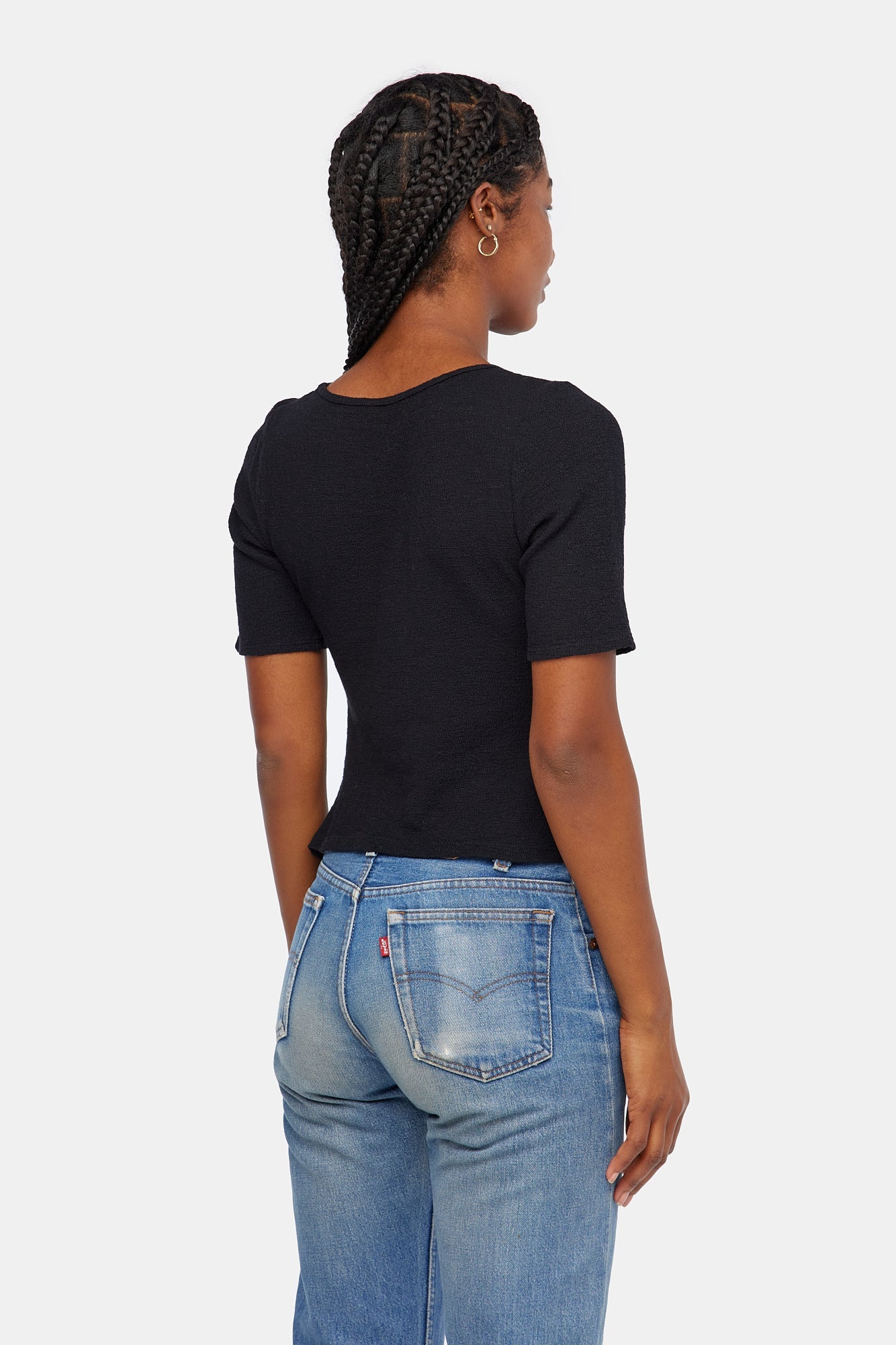 Ruched Tee - Tar