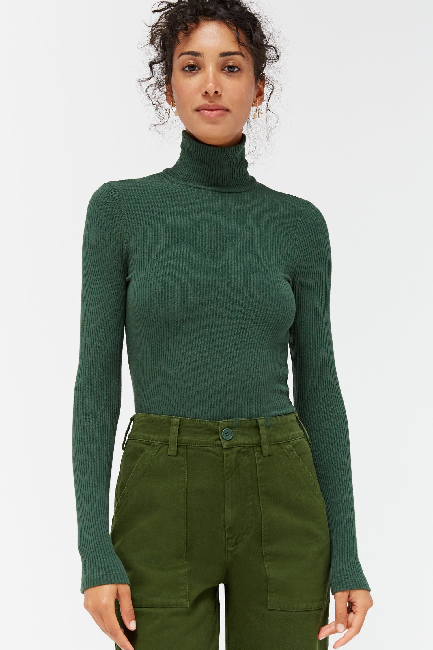 Sweater Rib Turtleneck - Absynthe