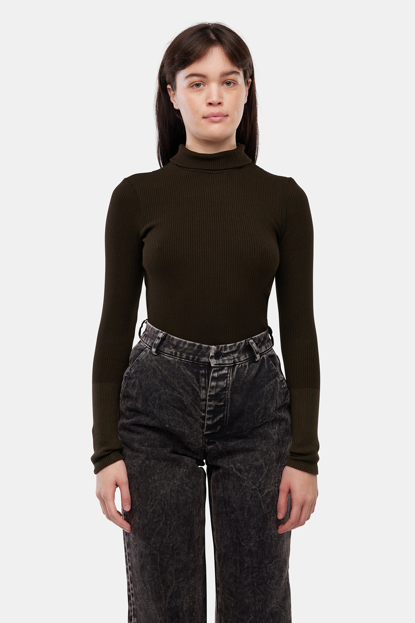 Sweater Rib Turtleneck - Nori