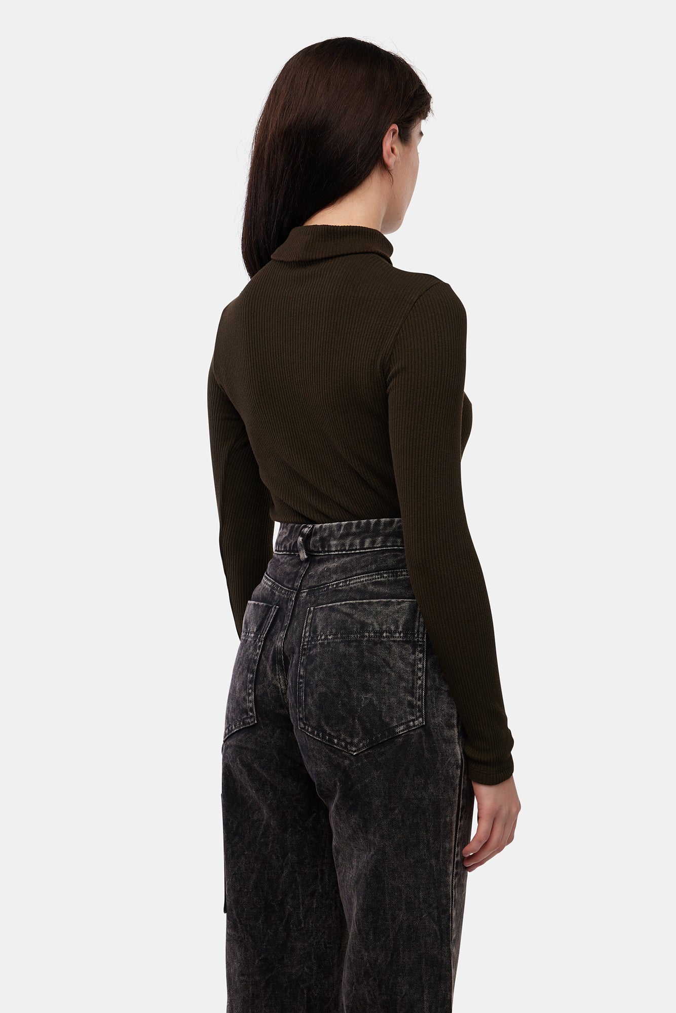 Sweater Rib Turtleneck - Nori