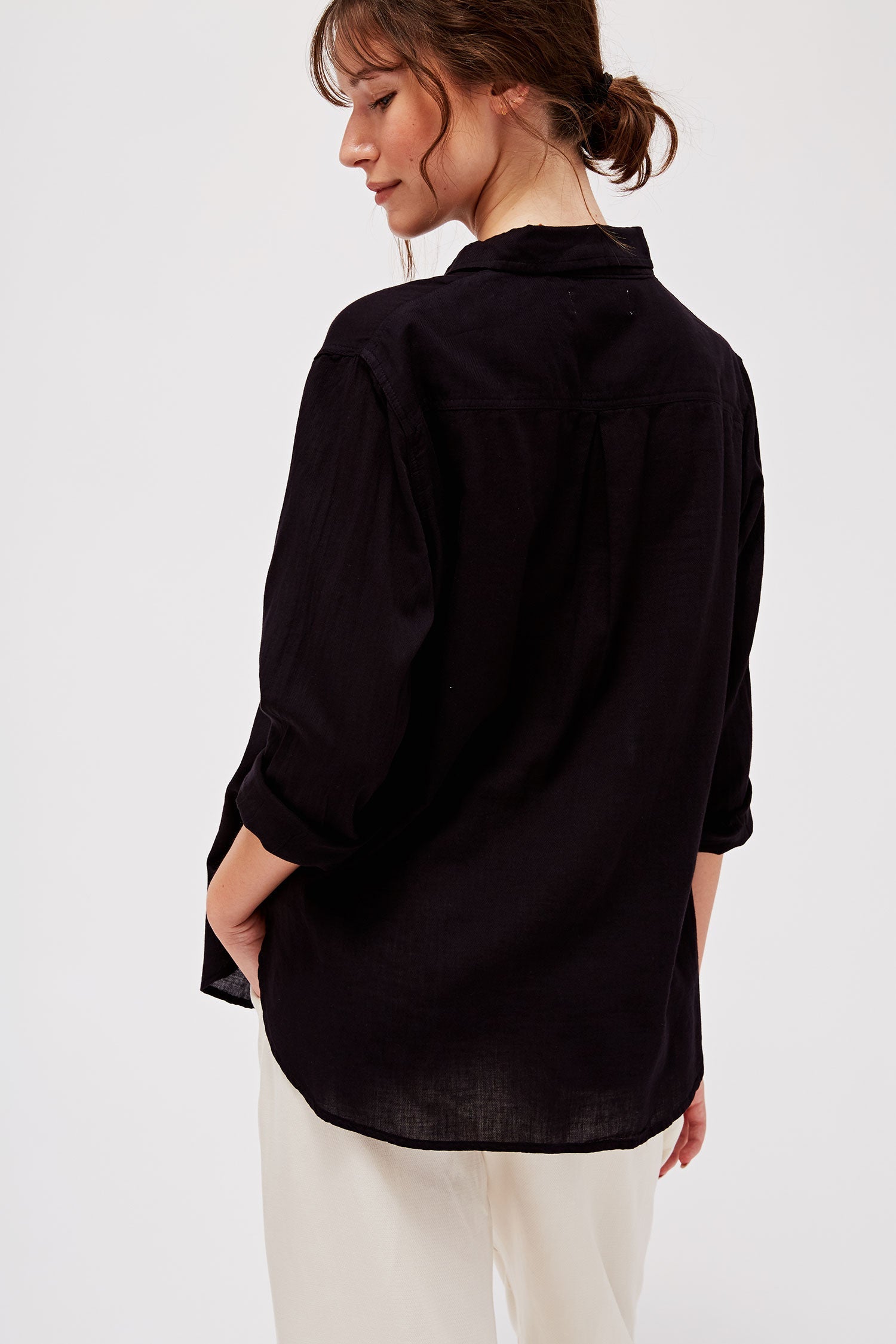 Super Fine Nash Button Up - Tar