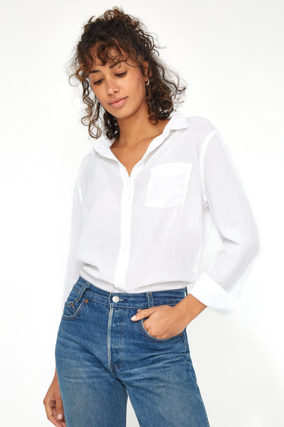 Super Fine Nash Button Up - Whitewash