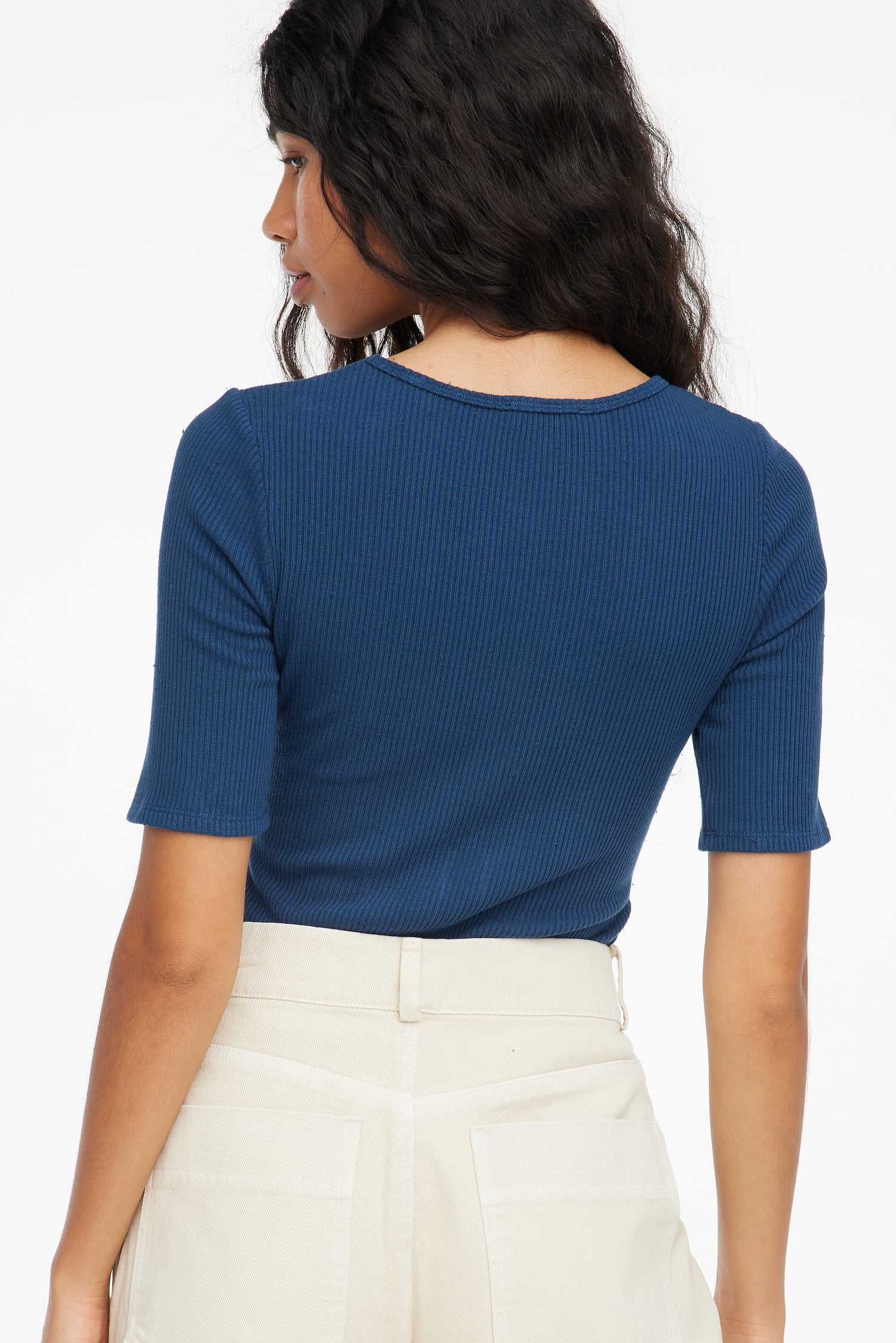 Sweater Rib Tee - Lapis