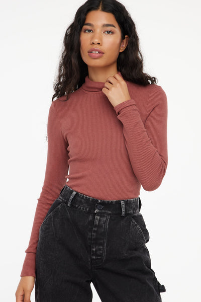 Sweater Rib Turtleneck - Sienna